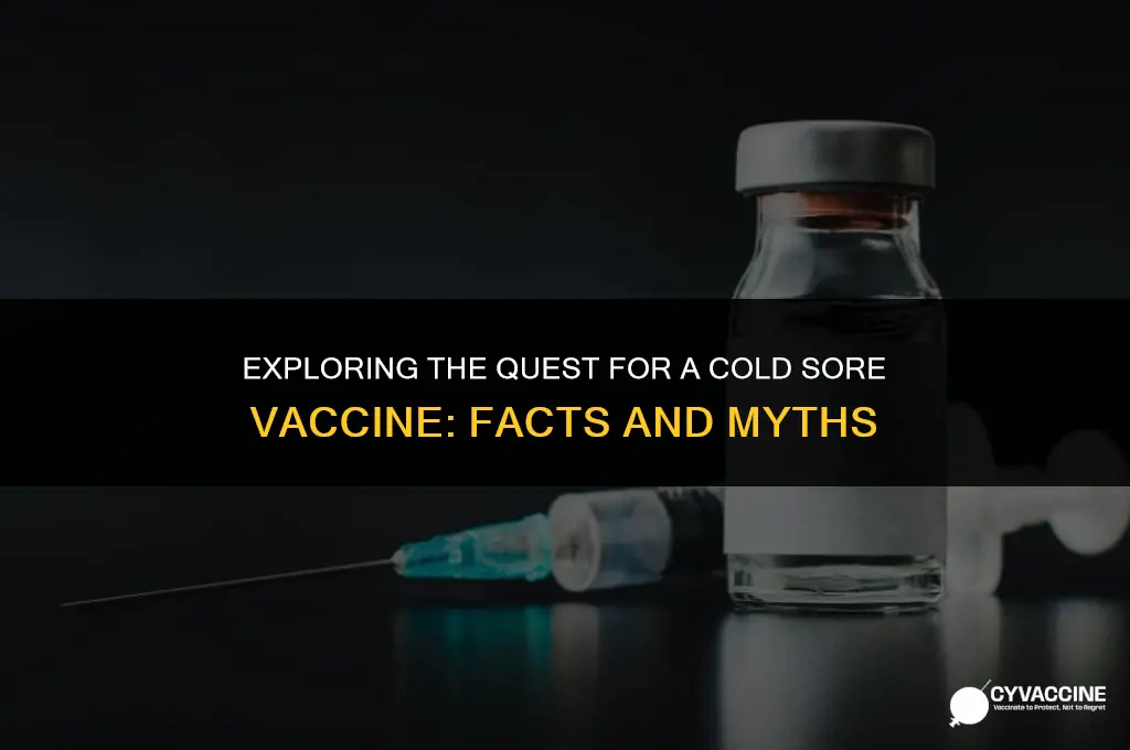 is there vaccine for cold sores