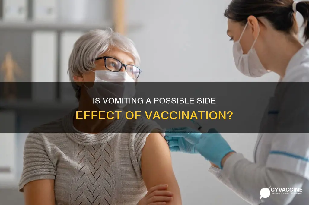 is throwing up a symptom of the vaccine
