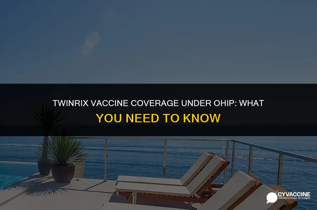 is twinrix vaccine covered by ohip