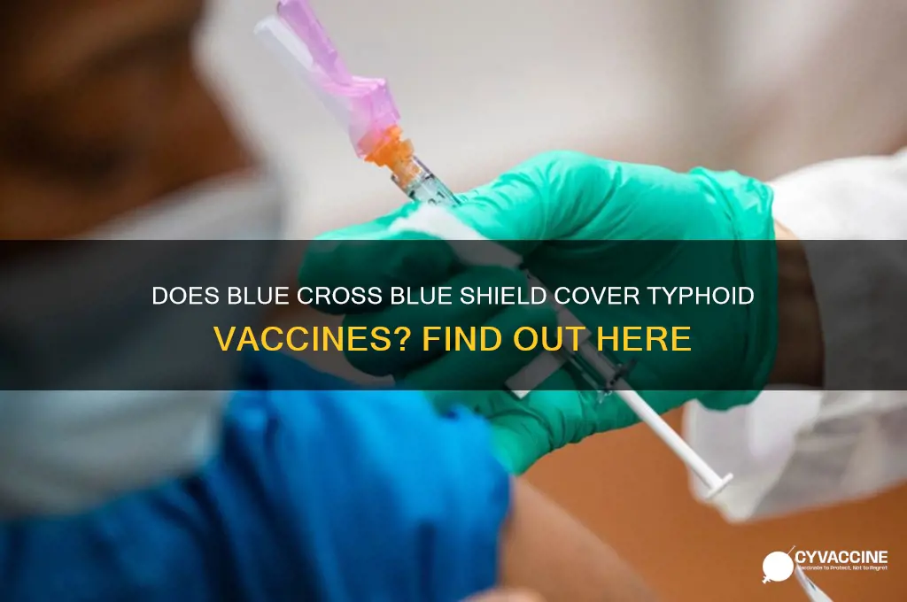is typhoid vaccine covered by blue cross blue shield insurance