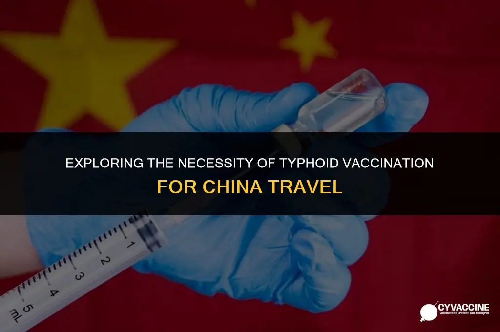is typhoid vaccine necessary for china