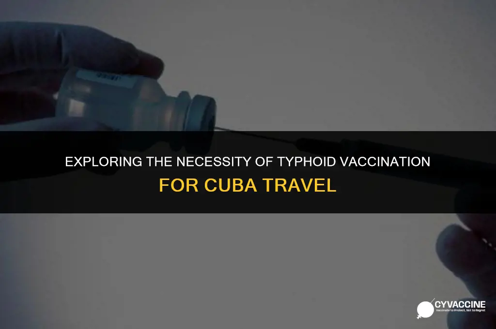 is typhoid vaccine necessary for cuba
