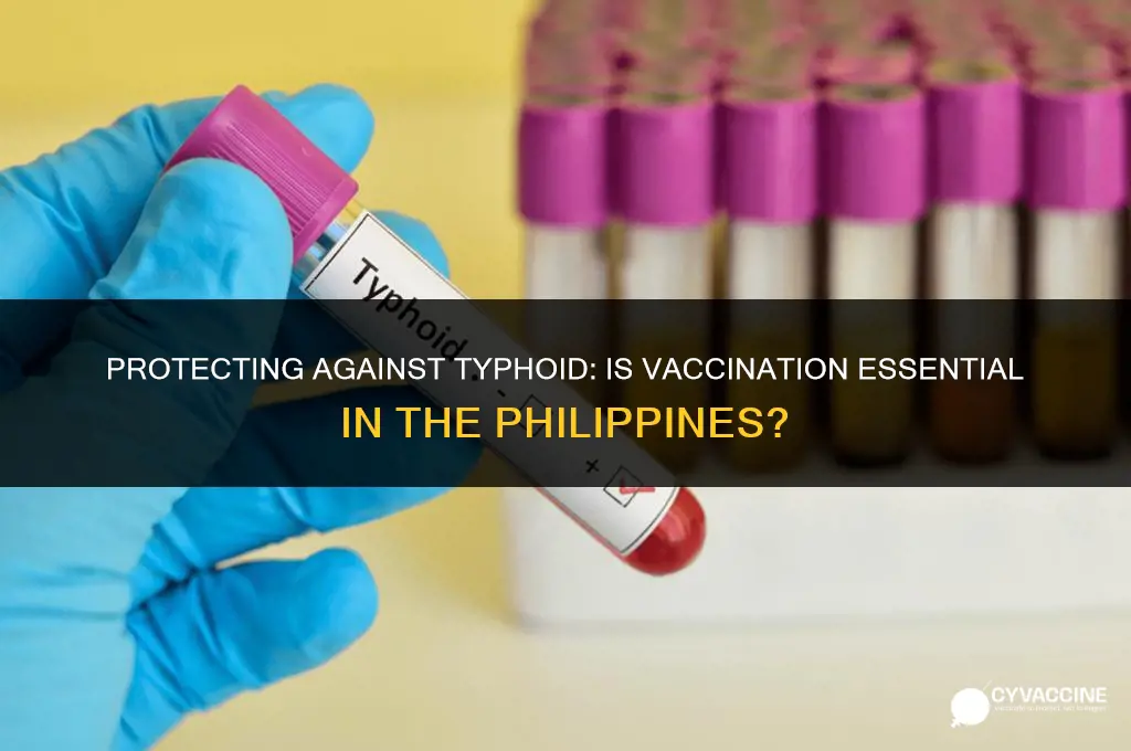 is typhoid vaccine necessary for philippines