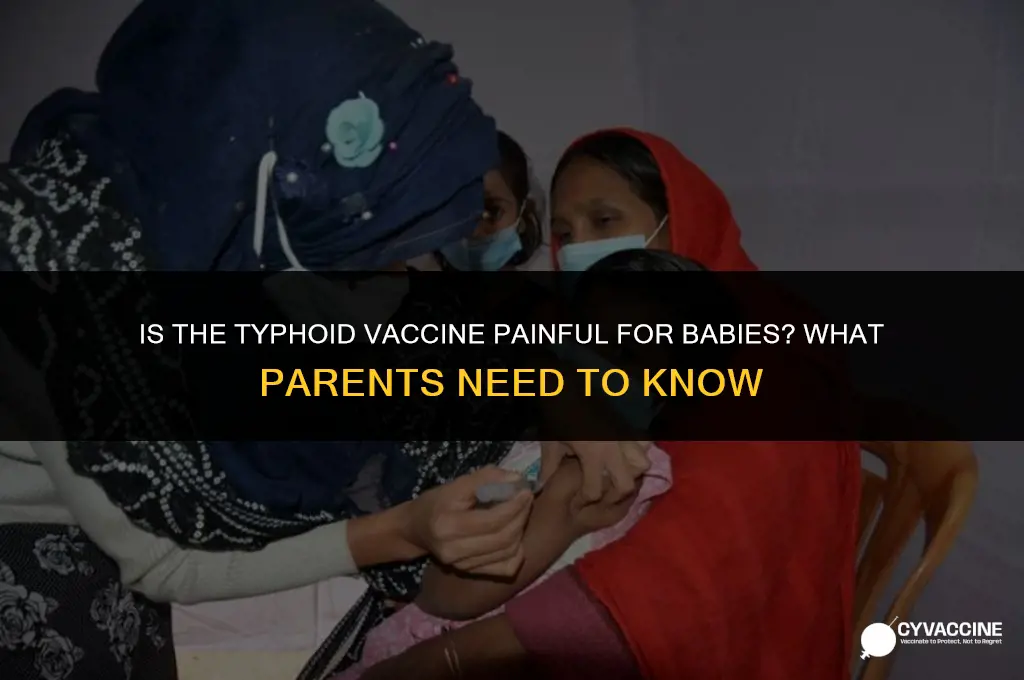 is typhoid vaccine painful for babies