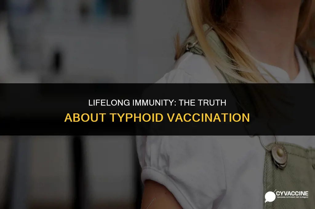 is typhoid vaccine standard for life