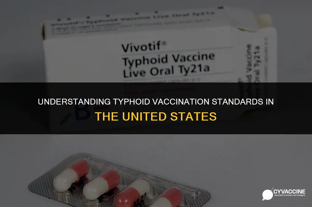 is typhoid vaccine standard in america
