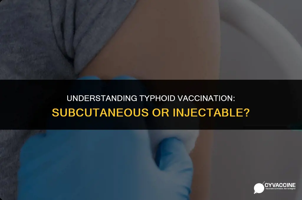 is typhoid vaccine subcutaneous or injectable