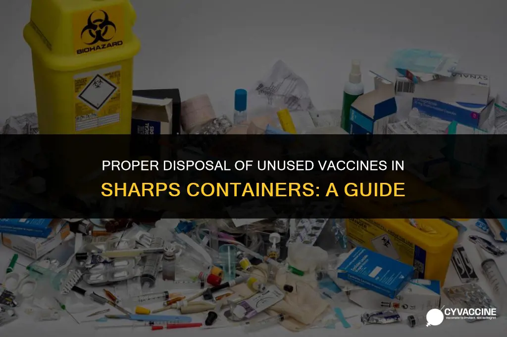 is unused vaccine in sharps container