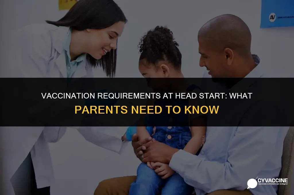 is vaccination mandatory at head start