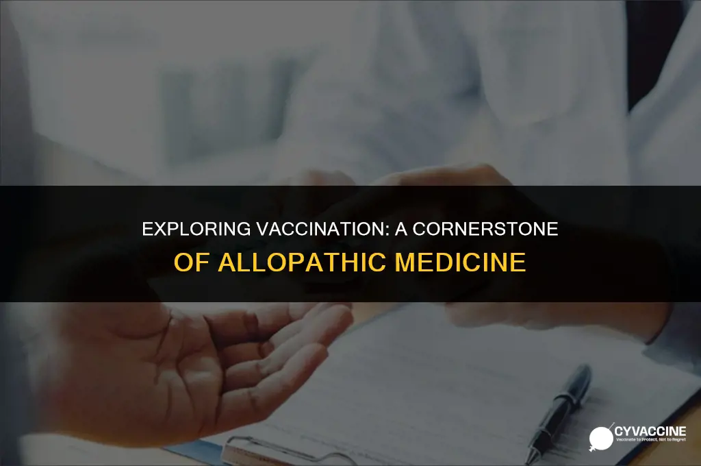 is vaccination part of allopathic medicine