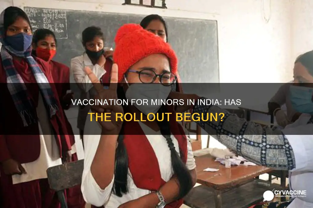 is vaccination started for below 18 in india