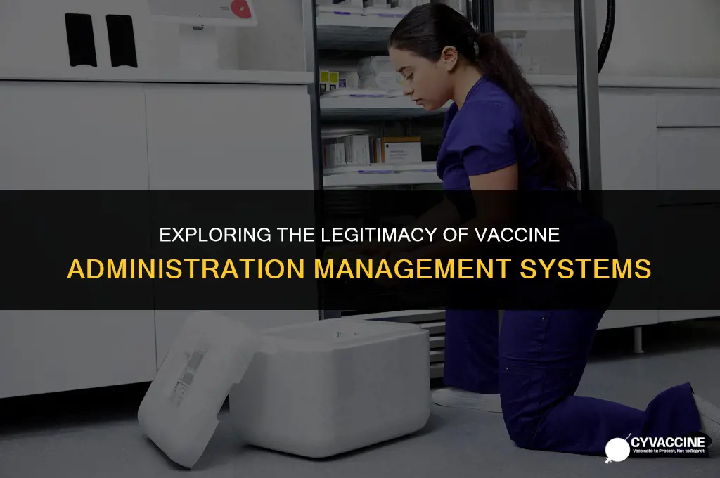 is vaccine administration management system legitimate