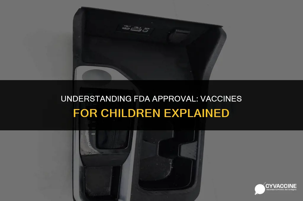 is vaccine fda approved for kids