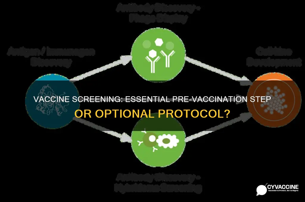 is vaccine screening supposed to happen before vaccination