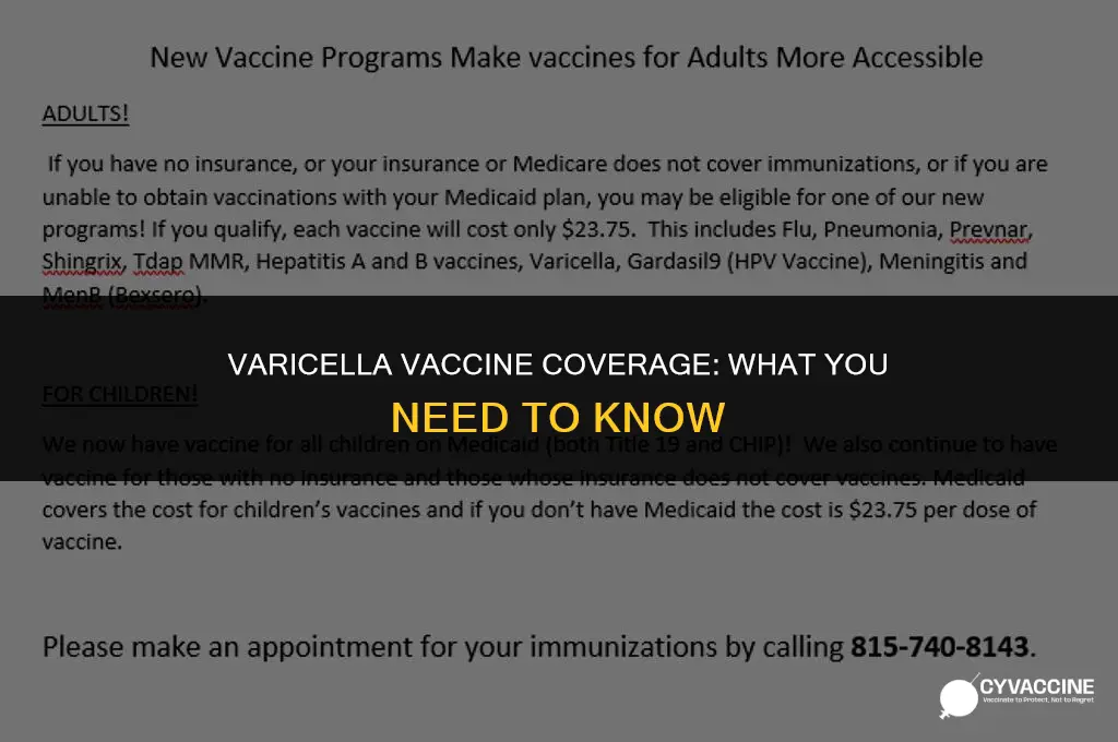 is varicella vaccine covered by insurance