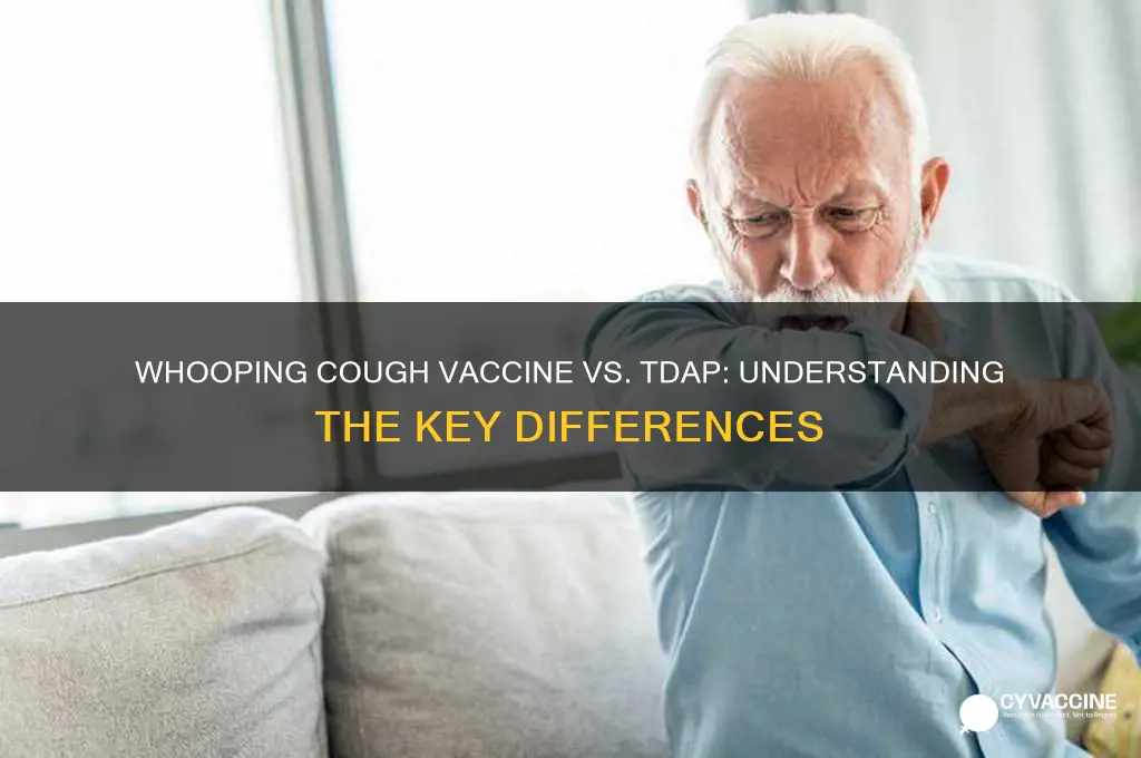 is whooping cough vaccine the same as tdap