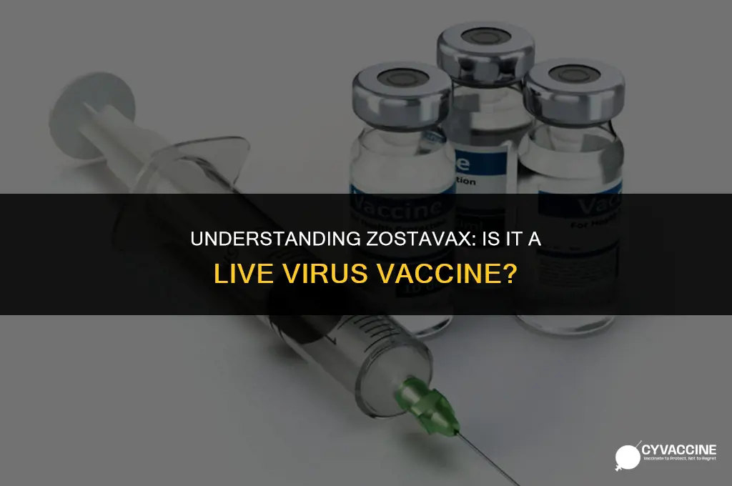 is zostavax a live virus vaccine