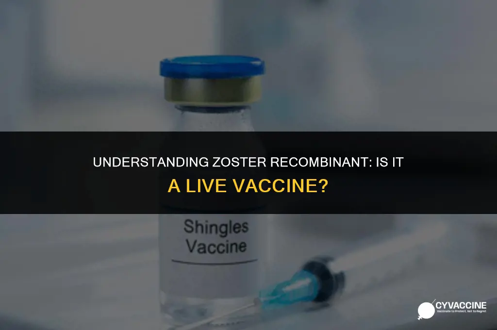 is zoster recombinant a live vaccine