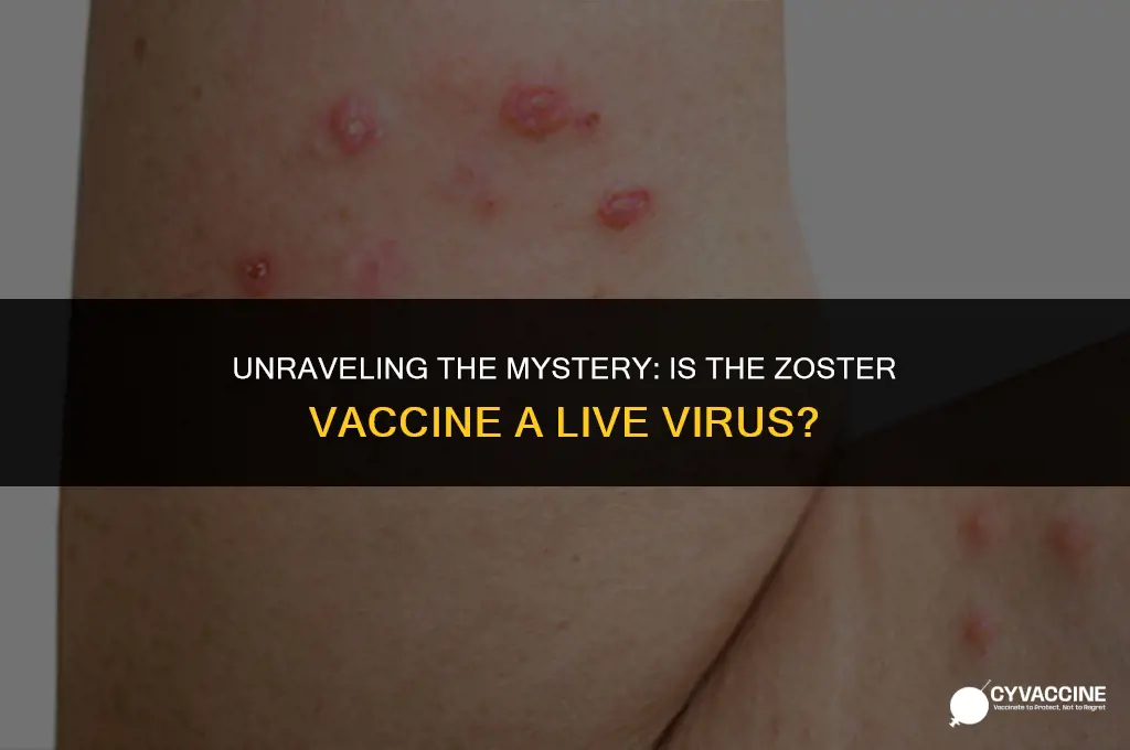 is zoster vaccine a live virus
