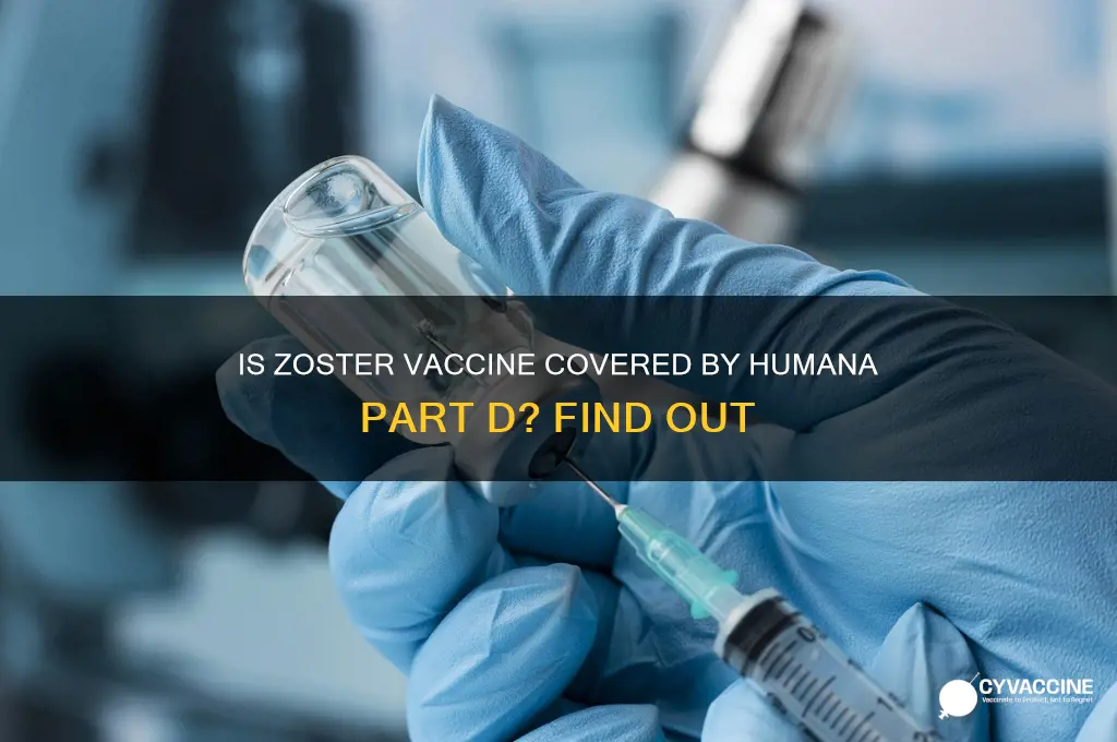 is zoster vaccine covered by humana part d