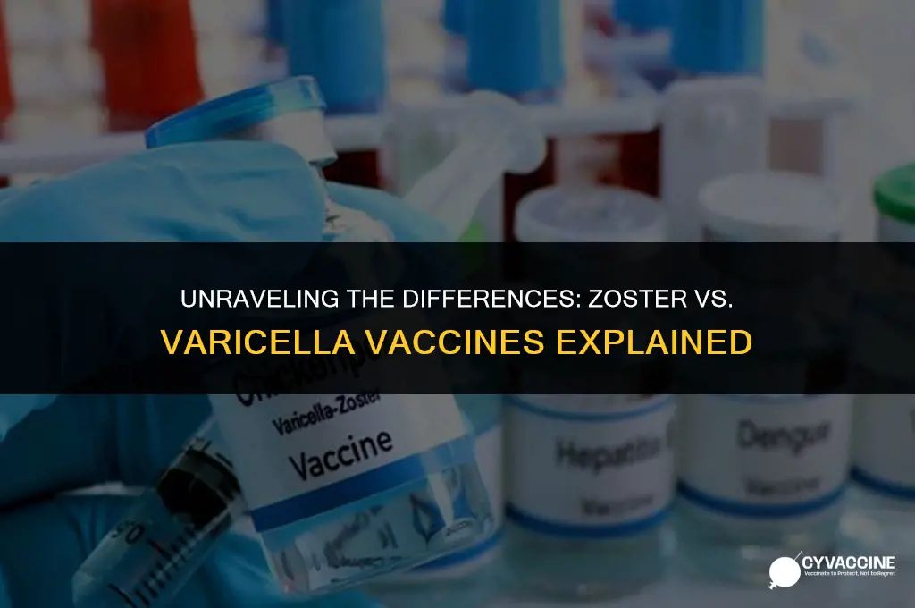 is zoster vaccine same as varicella