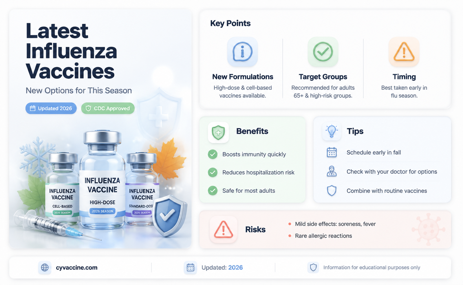 are new influenza vaccines available yet