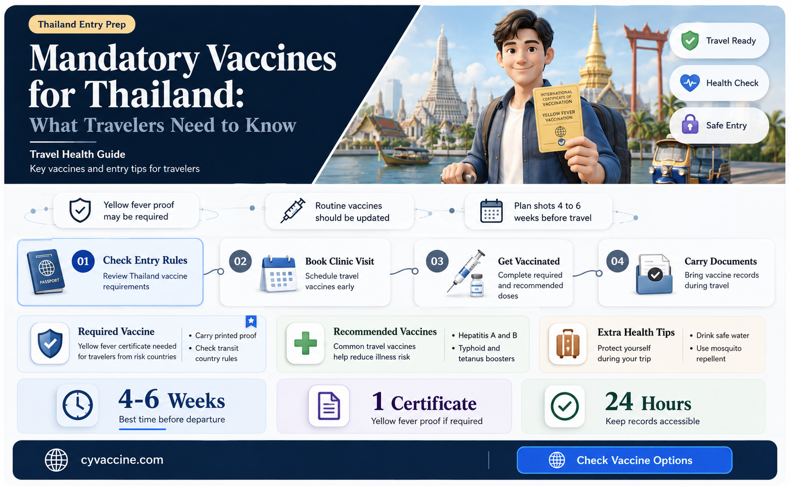 are there mandatory vaccines for thailand