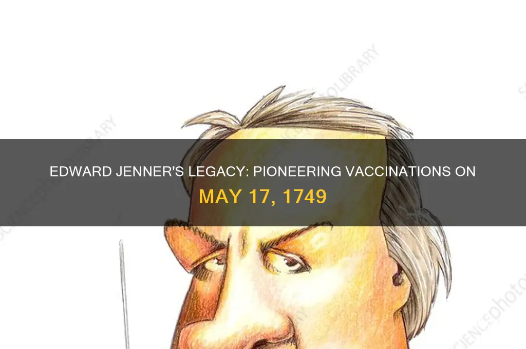 may 17 1749 edward jenner physician pioneered vaccinations