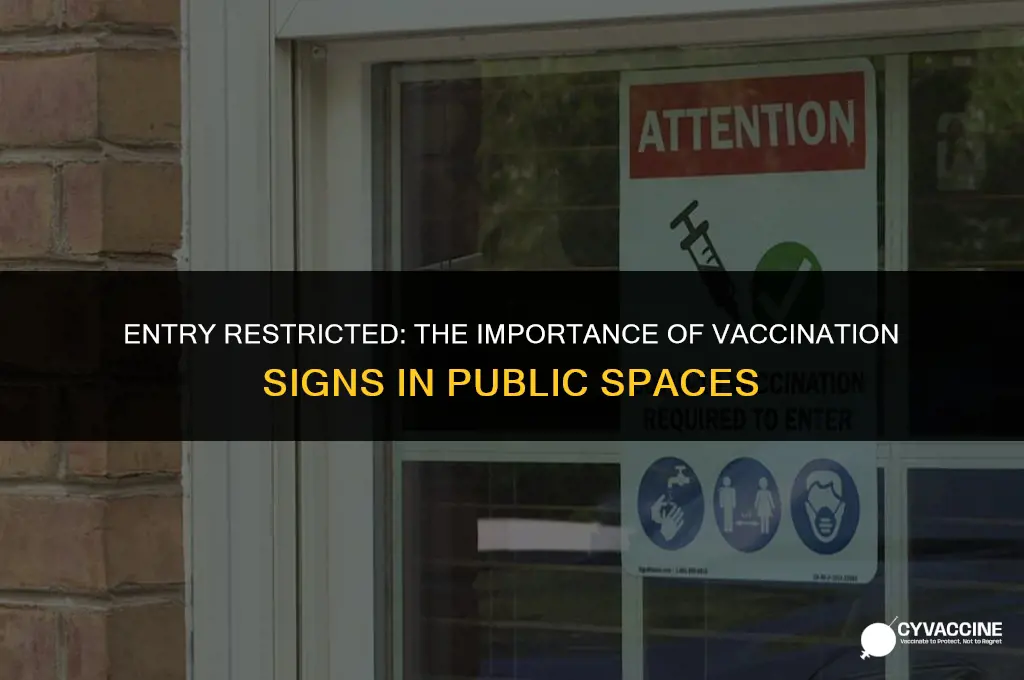 must be vaccinated to enter sign