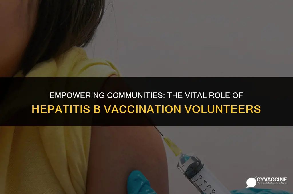 must provide hepatitis b vaccination volunteers