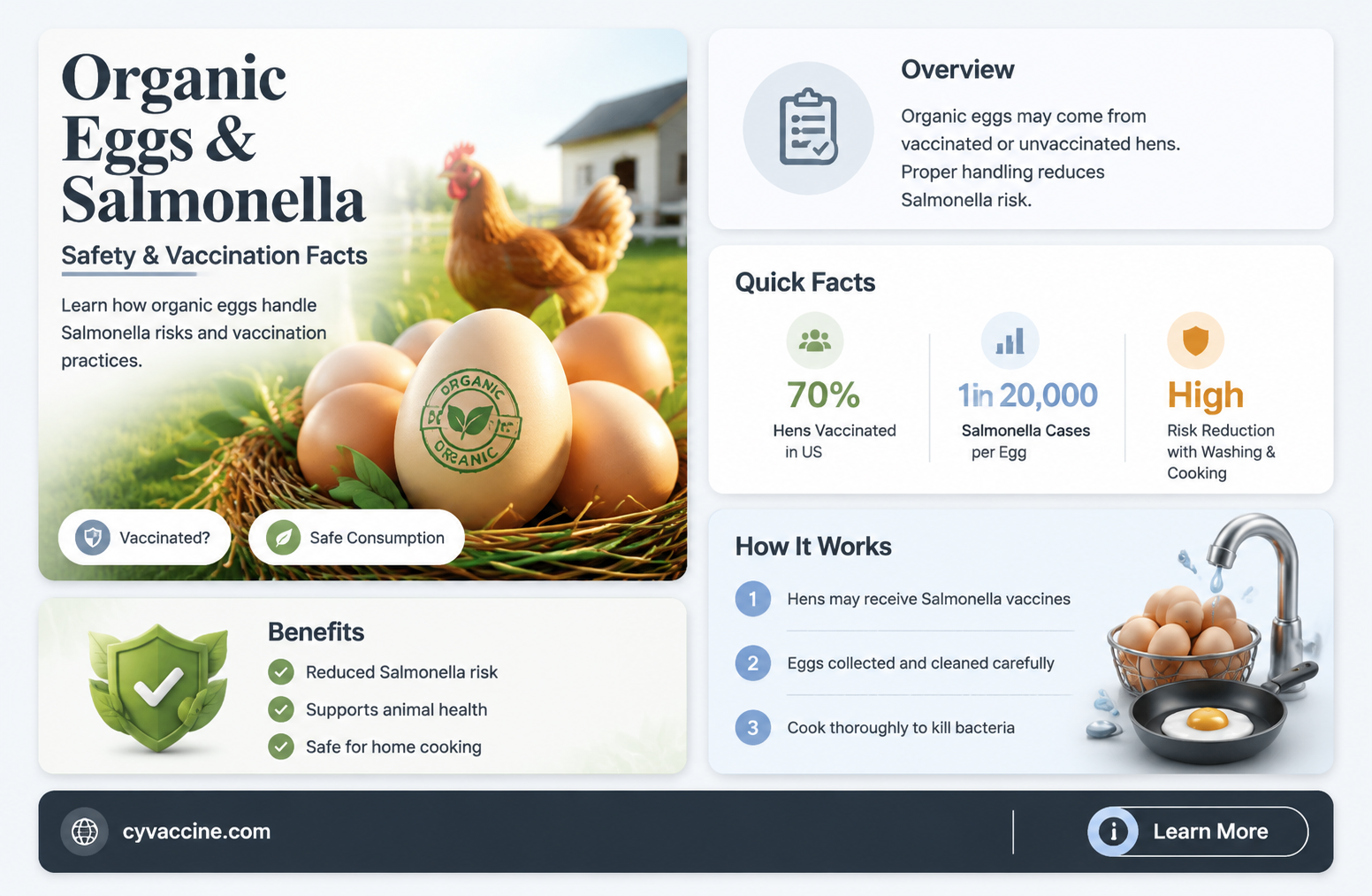 are organic eggs vaccinated against salmonella