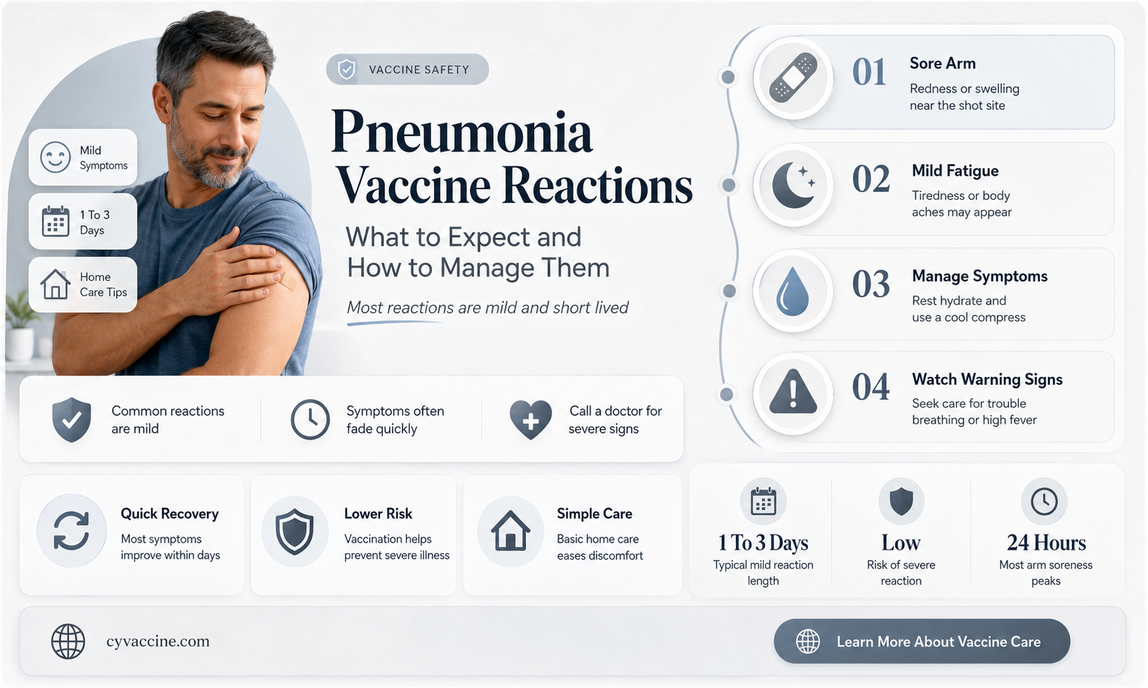 are there reactions to pneumonia vaccine