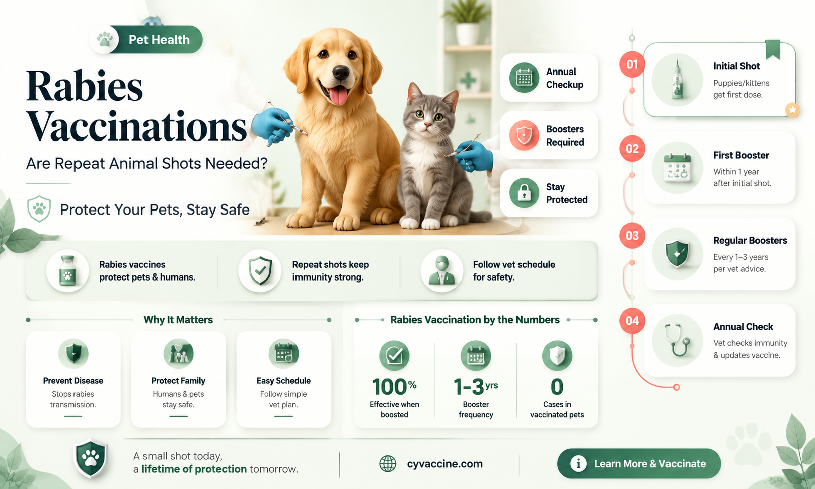 are rabies vaccinations for animals a one time vaccination