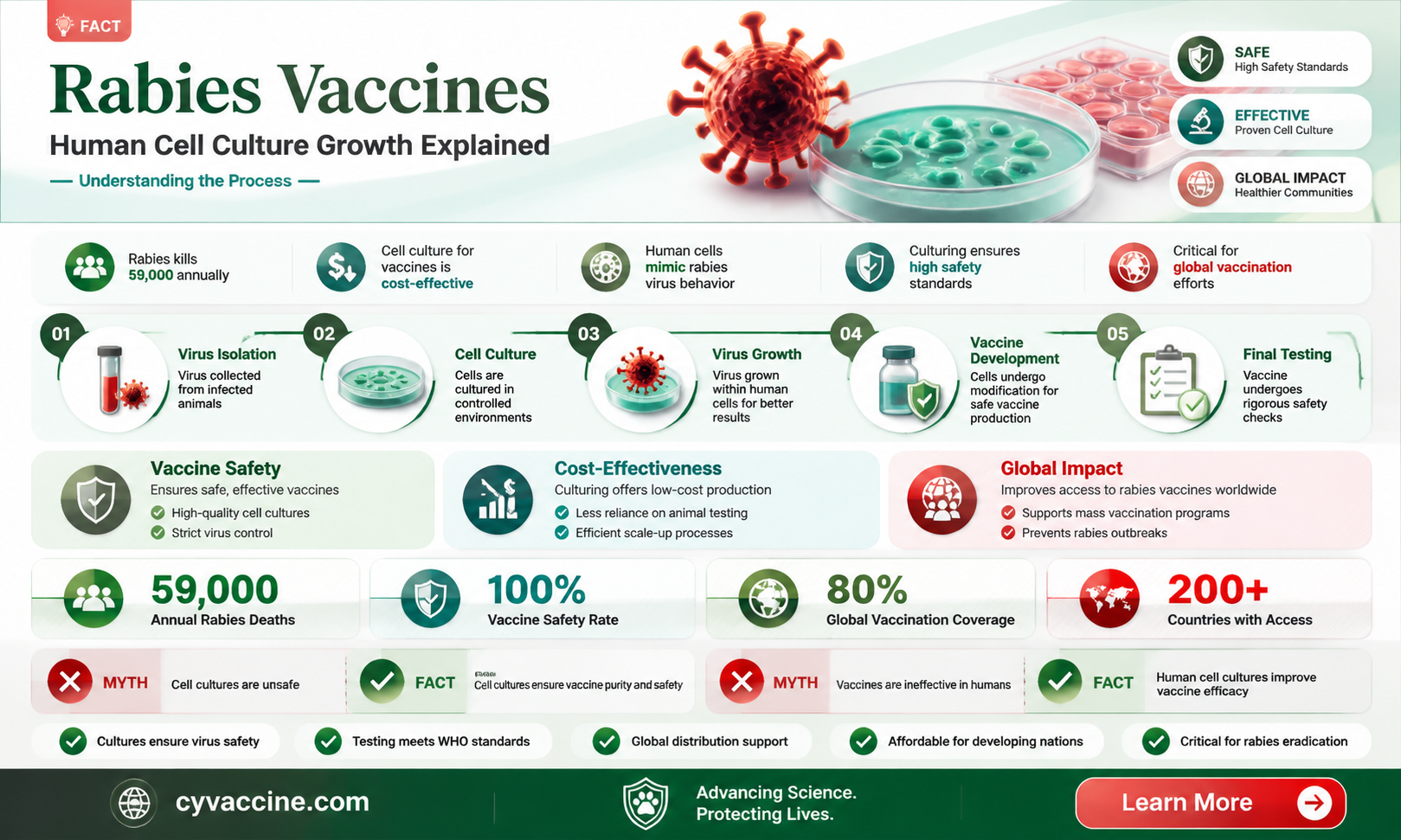 are all rabies vaccines grown on human cell culture