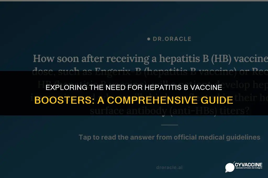 should hepatitis b vaccine be repeated