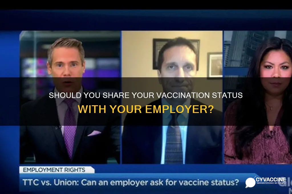 should i disclose my vaccination status to my employer