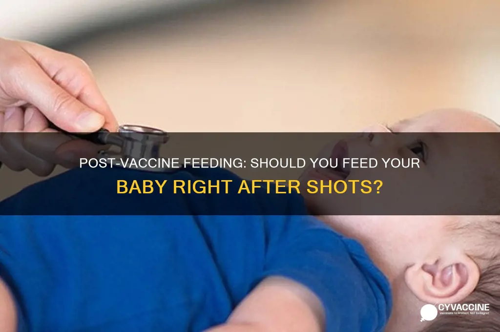 should i feed my baby after his vaccines