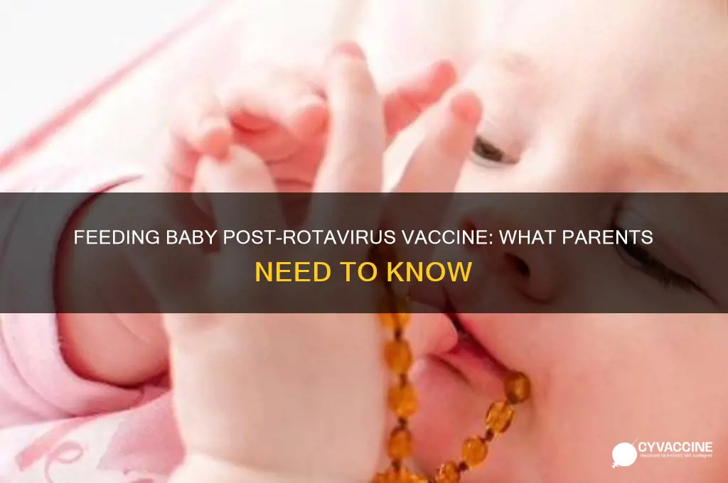 should i feed my baby after the rotavirus vaccine