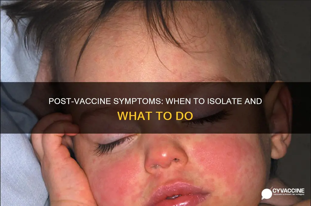 should i isolate if i have symptoms after vaccine