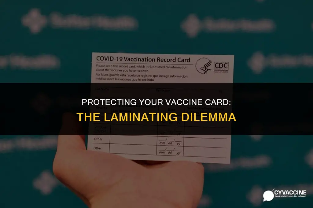 should i laminate my vaccine car