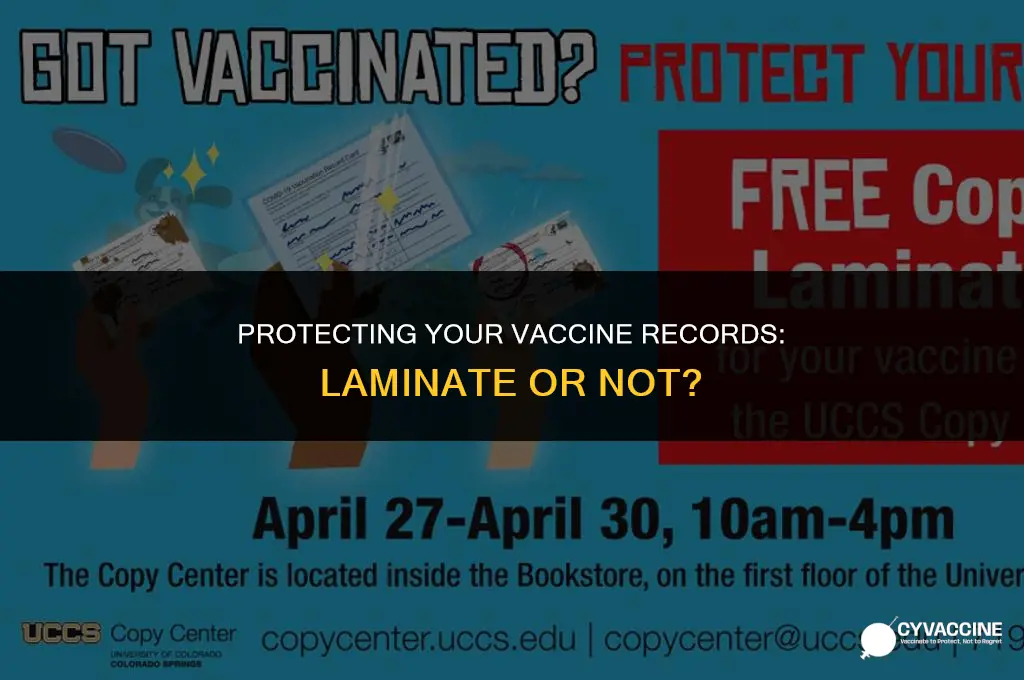 should i laminate my vaccine record