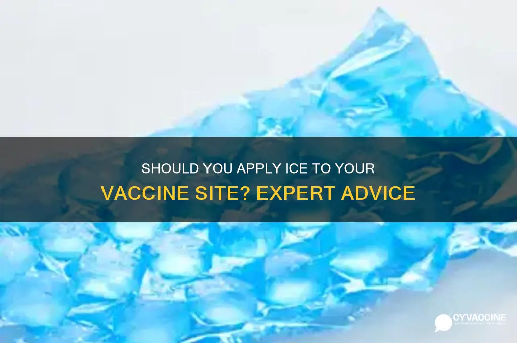 should i put ice on my vaccine site