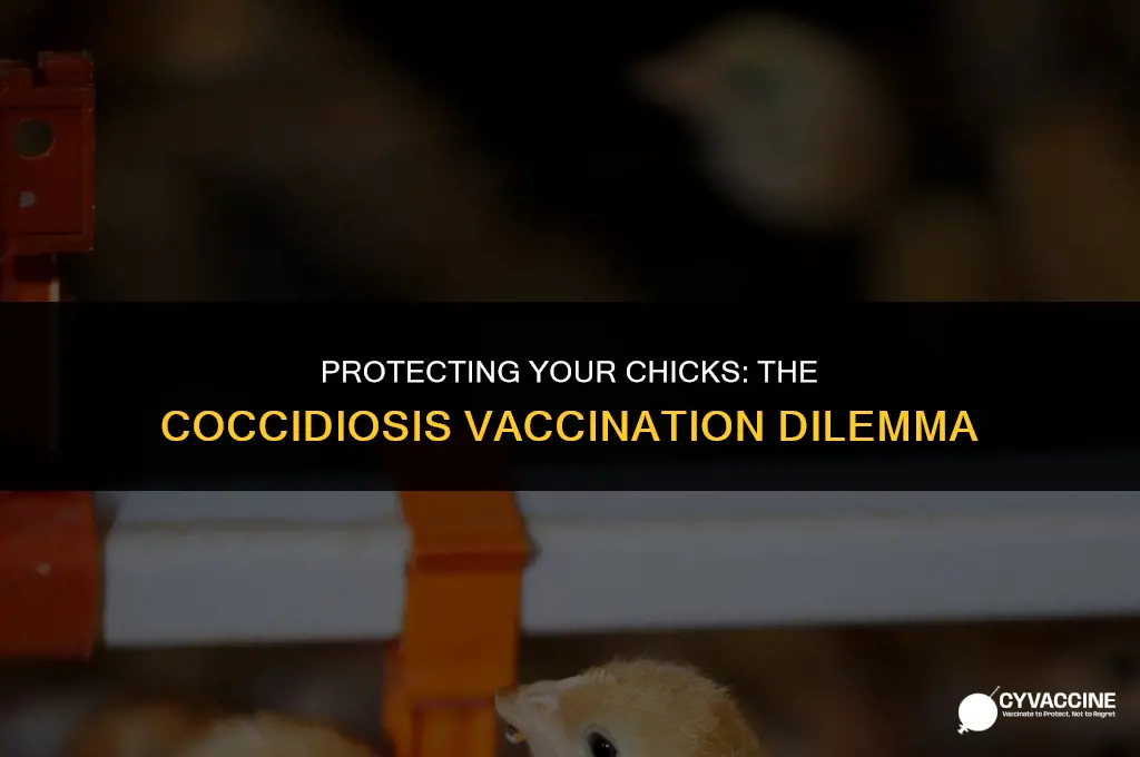 should i vaccinate chicks for coccidiosis