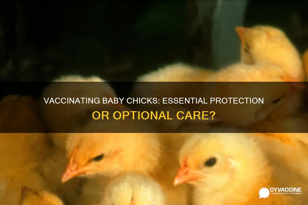 should i vaccinate my baby chicks or not