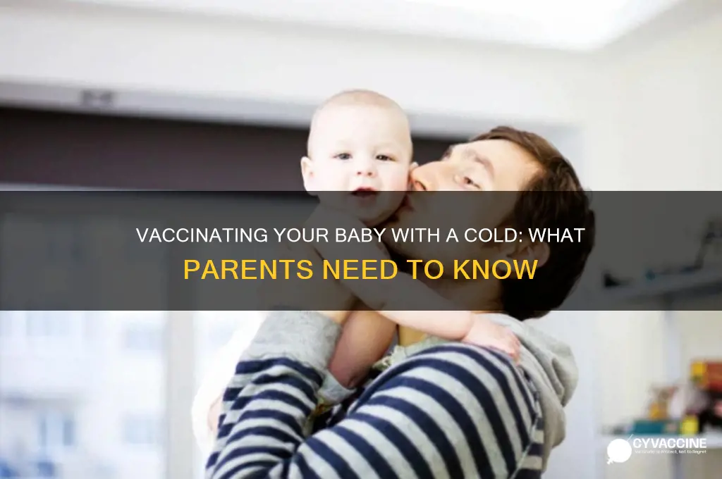 should i vaccinate my baby if he has a cold