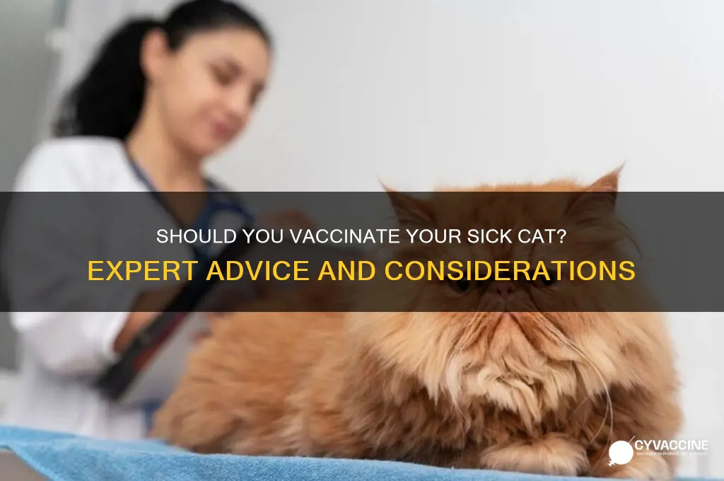 should i vaccinate my cat if you sick