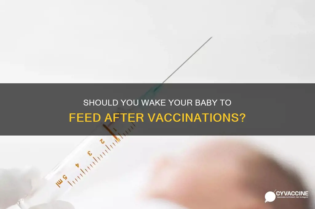 should i wake baby to feed after vaccinations