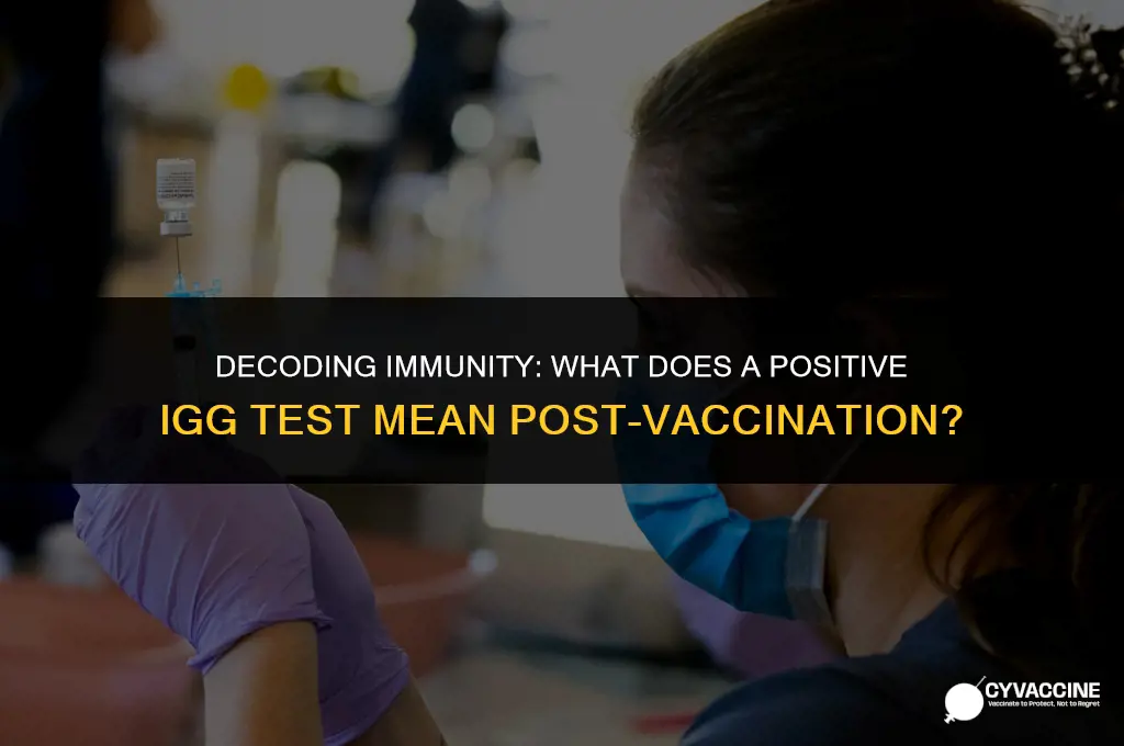 should igg be positive after vaccine