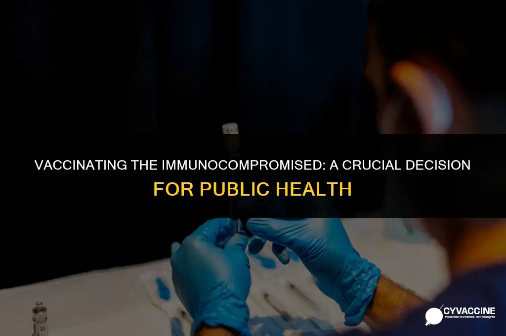 should immunosuppressed patients receive the vaccine