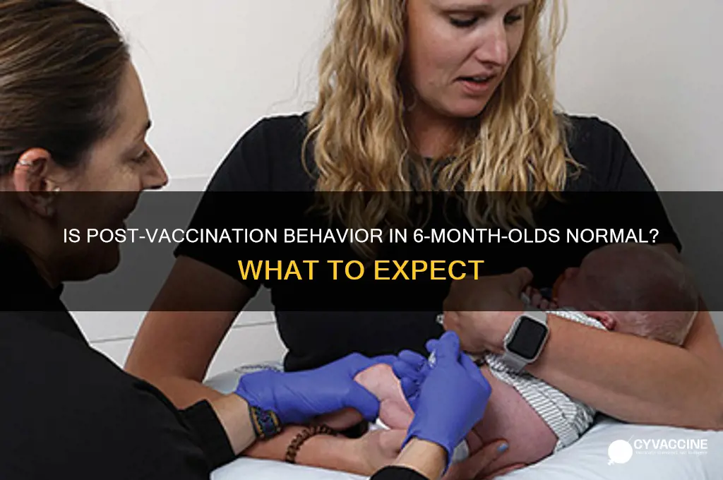 should my 6 months be acting strange after her vaccinations